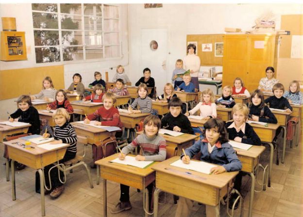 Children studying grammar