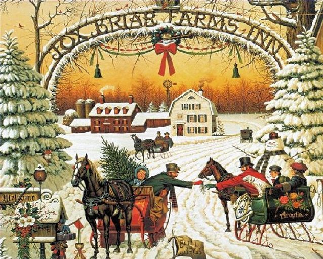 Merry Christmas Carol Postcard