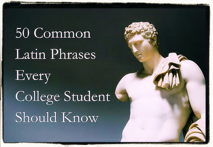 Common latin phrases used in English