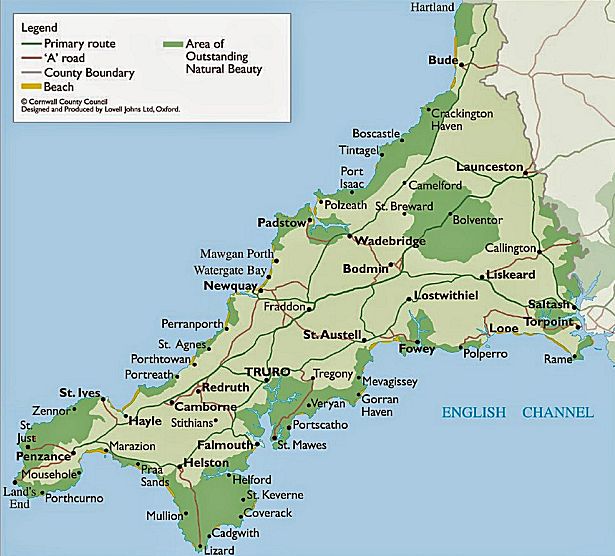 Cornwall map
