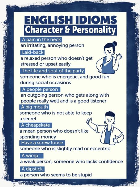 Character and personality idioms