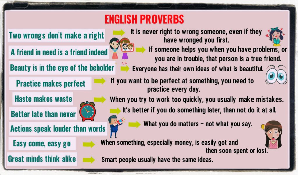 English teaching with proverbs