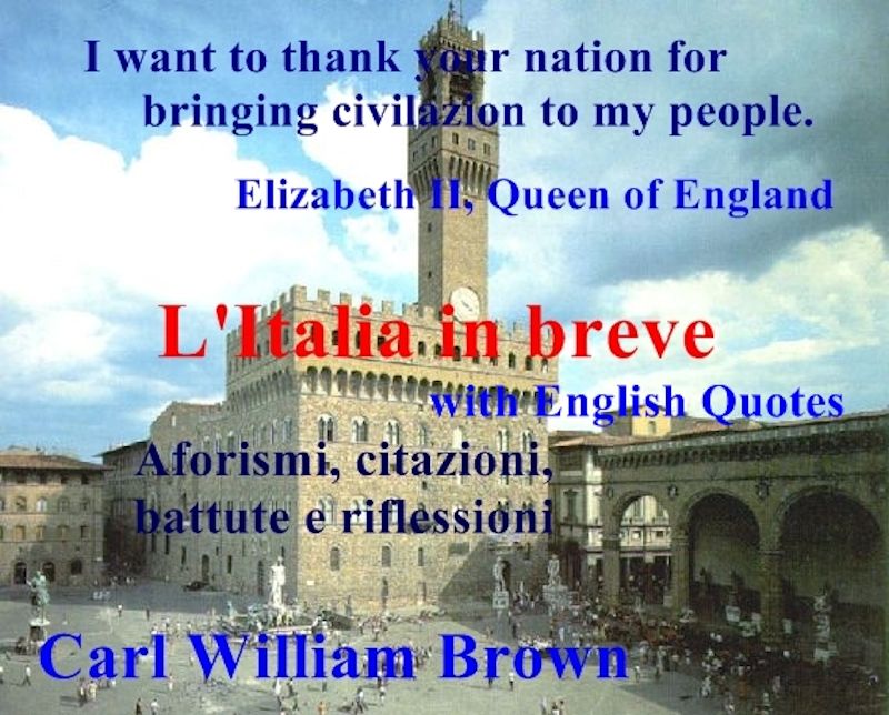 L'Italia in breve. Italian e-book with English quotes about Italy and the Italians.