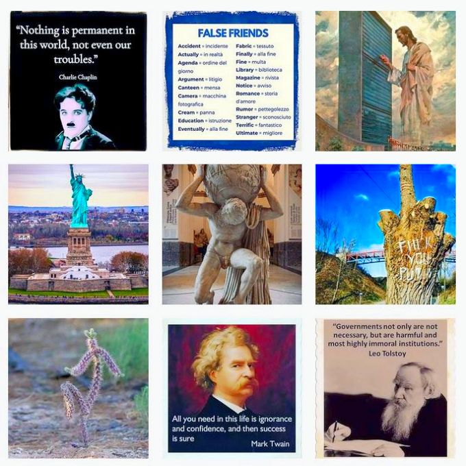 The world on English on Instagram