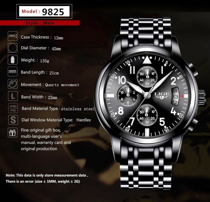 Hobby for Shopping. The uses of the World! LIGE Famous Chinese Brand Watch