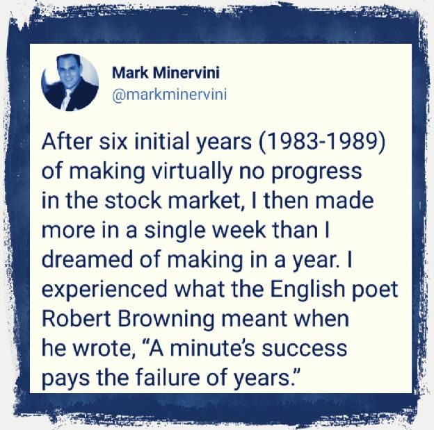 A visual trading quote by Minervini