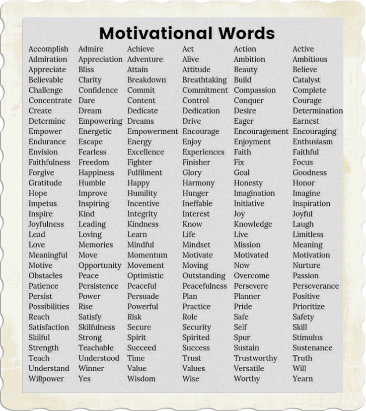 Motivational words by English-culture