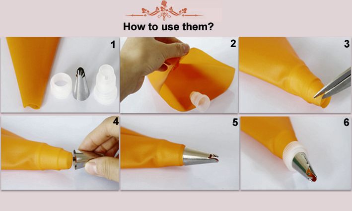 Russian pipes for decorating cakes