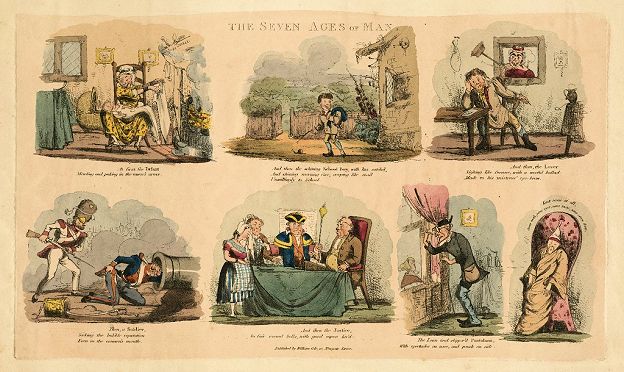 Seven ages of man illustration