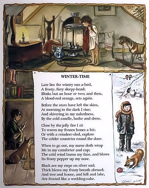 Winter time a poem by Robert Stevenson